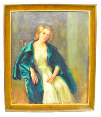 Lot 267 - UNATTRIBUTED; large modern oil on canvas,...