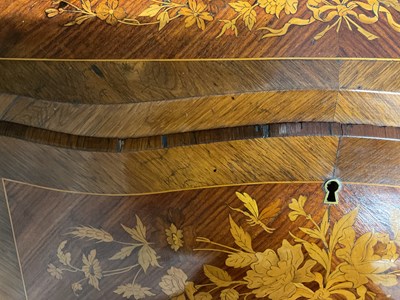 Lot 10 - A French inlaid kingwood and rosewood Louis XV...