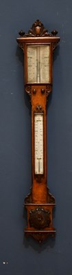 Lot 224 - J H STEWARD; a Victorian carved oak stick...