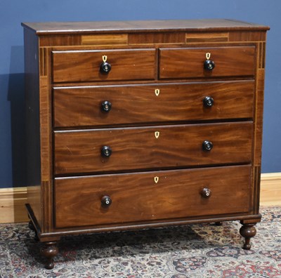 Lot 46 - A 19th century mahogany and rosewood inlaid...