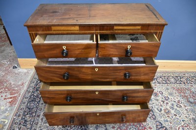 Lot 46 - A 19th century mahogany and rosewood inlaid...