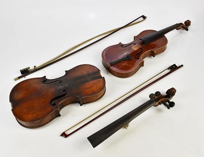 Lot 1018 - A full size German violin, Stradivarius copy...