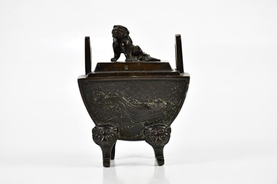 Lot 1283 - An early 20th century Japanese bronze Koro and...