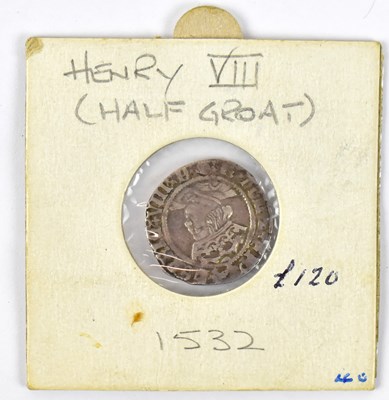 Lot 873 - A Henry VIII 1532 half groat.