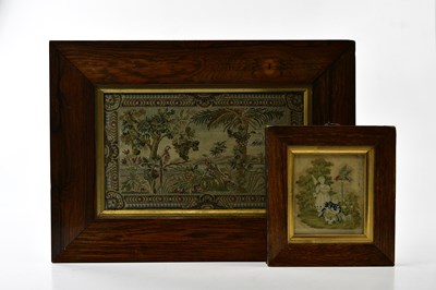 Lot 1140 - A 19th century needlework tapestry depicting...