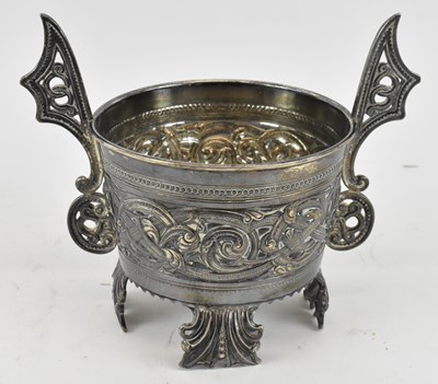 Lot 724 - An 880 grade hallmarked silver twin handled...