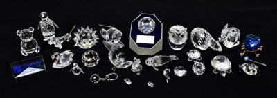 Lot 529 - SWAROVSKI; a collection of crystal animals and...