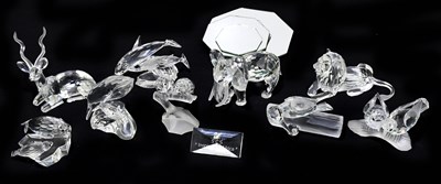 Lot 510 - SWAROVSKI; a collection of nine crystal annual...