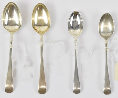 Lot 740 - A pair of George V hallmarked silver teaspoons,...