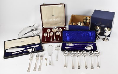 Lot 682 - A quantity of silver plated items, including...