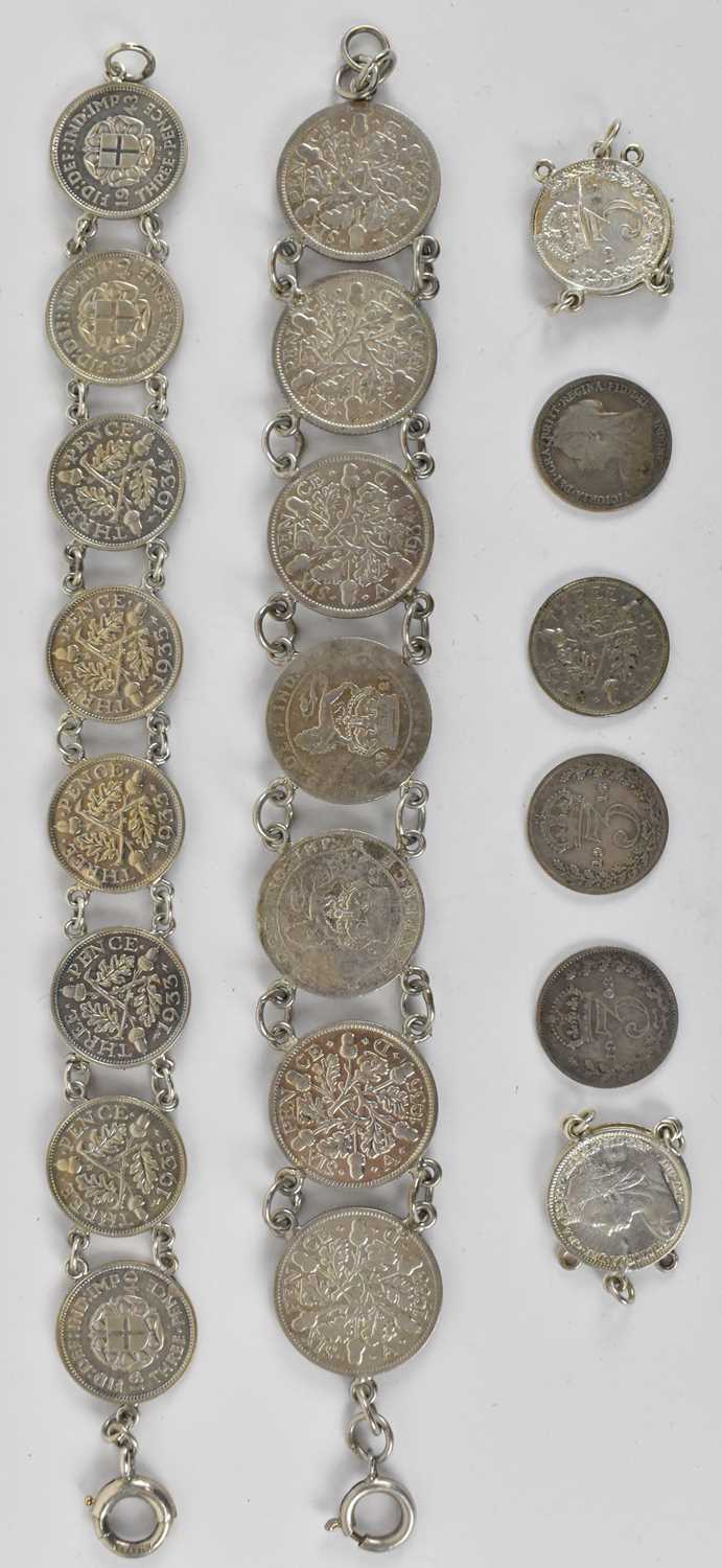 Silver sixpence bracelet Clearance
