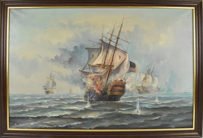 Lot 268 - AMBROSE; 20th century oil on canvas, shipping...