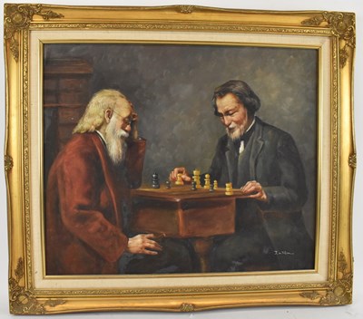 Lot 233 - J. WILSON; a 20th century oil on board, 'The...