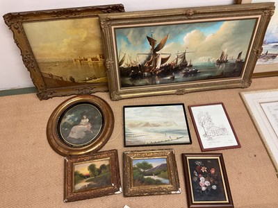 Lot 149 - A collection of pictures and prints, largest...