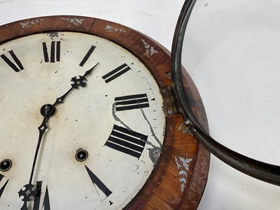 Lot 394 - A wall mounted clock, diameter 30cm, height 72cm.