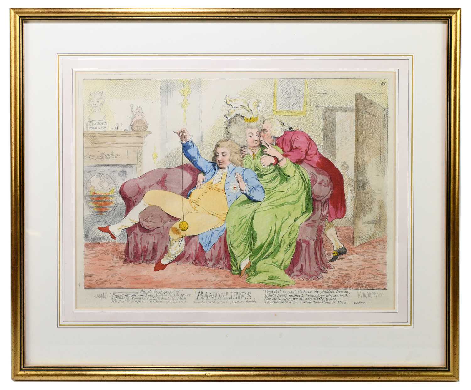 Lot 927 - JAMES GILLRAY; late 18th century coloured...