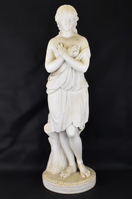 Lot 330 - COPELAND; a large Parian figure of a semi-nude...