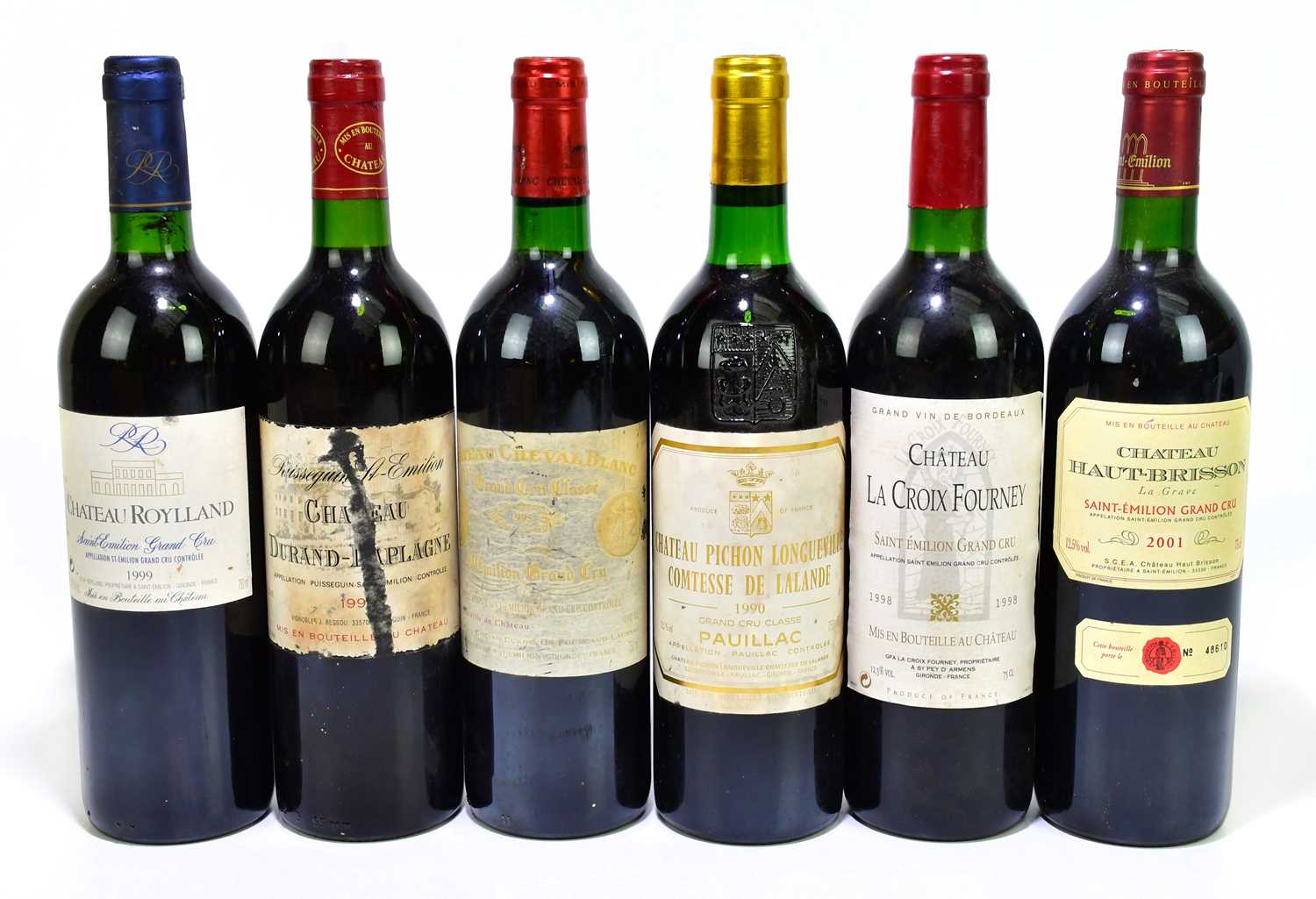 Lot 328 - RED WINE; six mixed bottles comprising Chateau...