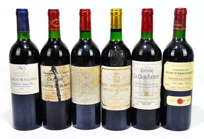 Lot 4138 - RED WINE; six mixed bottles comprising Chateau...