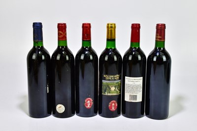 Lot 328 - RED WINE; six mixed bottles comprising Chateau...