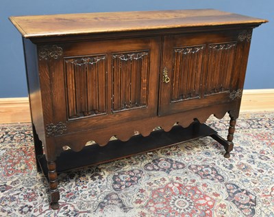 Lot 40 - An early 20th century oak sideboard with a...