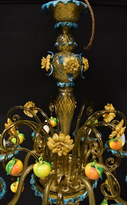Lot 104 - A Murano glass eight-branch electrolier with...