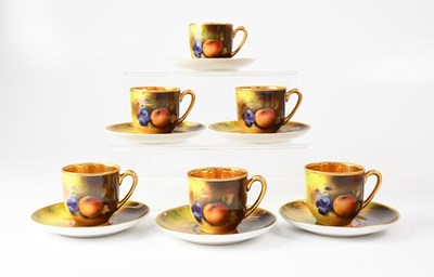 Lot 304 - A Noritake hand painted coffee service of six...