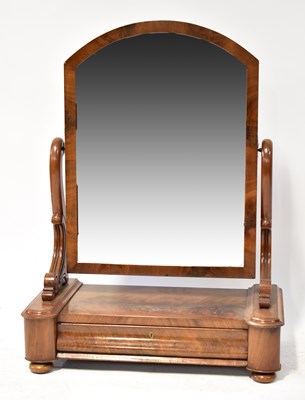 Lot 87 - A Victorian mahogany swing toilet mirror with...