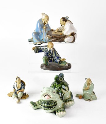 Lot 379 - Five pieces of contemporary Chinese glazed...