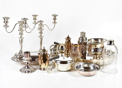 Lot 1237 - A collection of assorted silver plate...