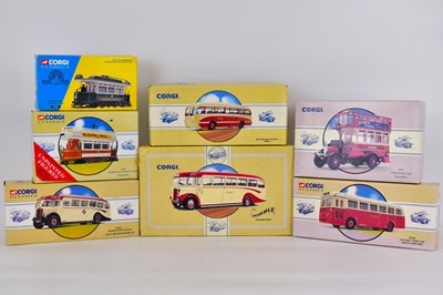 Lot 227 - CORGI; seven boxed diecast scale model...