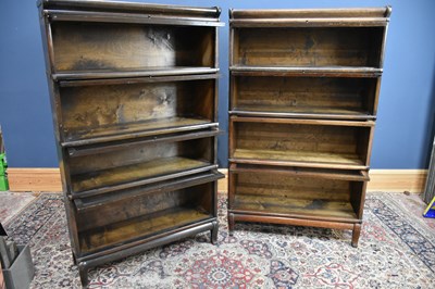 Lot 7 - A pair of Globe Wernicke style metal bound...