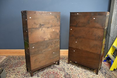 Lot 7 - A pair of Globe Wernicke style metal bound...