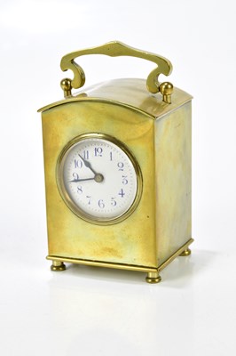 Lot 2068 - A late 19th century brass cased carriage clock,...