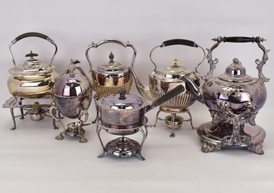 Lot 585 - Various silver plated items comprising four...