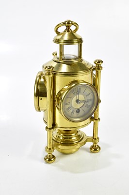 Lot 2094 - A 19th century brass cased lantern combination...