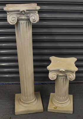 Lot 42 - A 20th century plaster Corinthian type column...