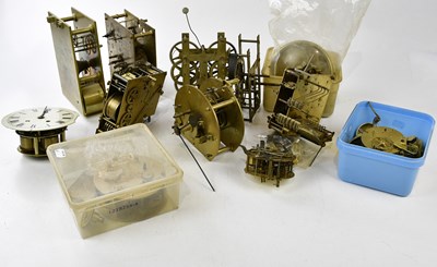 Lot 2017 - A collection of various clock movements and...