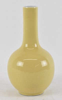 Lot 605 - A 20th century Chinese porcelain yellow ground...