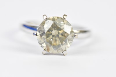 Lot 29 - An 18ct white gold diamond solitaire ring, the...