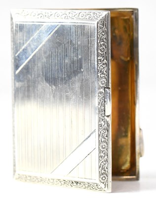 Lot 605 - A George V hallmarked silver cigarette box...