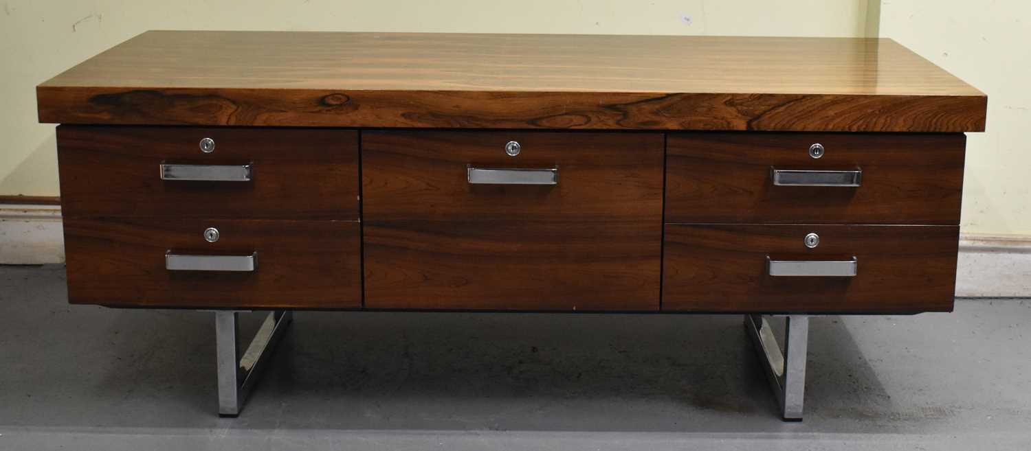 Lot 45 - A contemporary rosewood effect office...