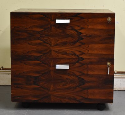 Lot 89 - A contemporary rosewood effect two drawer...