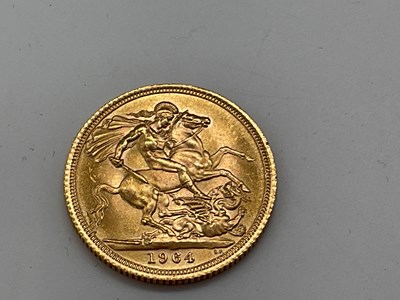 Lot 541 - An Elizabeth II full sovereign, 1964.