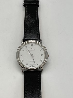 Lot 533 - BLANCPAIN; a gentleman's stainless steel...