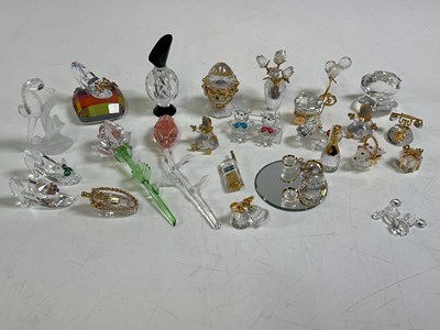 Lot 262 - A group of Swarovski glass ornaments.