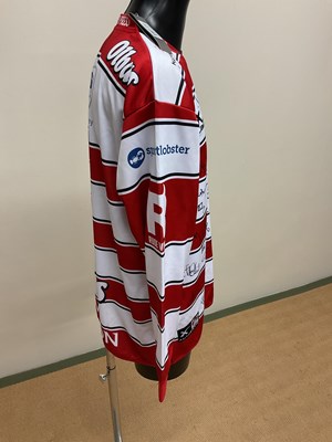 Lot 56 - GLOUCESTER RUGBY CLUB; a multi-signed shirt...
