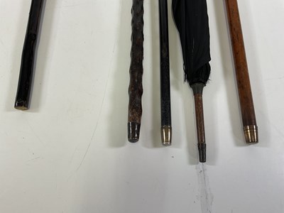 Lot 60 - A collection of walking sticks comprising two...