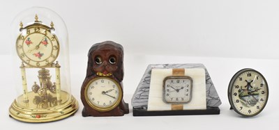 Lot 171 - A small Art Deco Bayard marble mantel clock,...