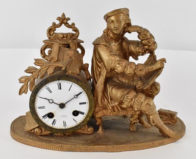 Lot 173 - A late 19th century French gilt metal figural...